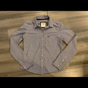 Abercrombie classic button-up shirt. Blue & white strip (square formed).